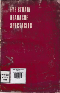 Image of Eye strain, headache, spectacles