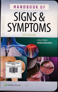 Image of Handbook of signs & symptoms