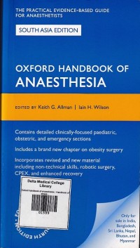 Image of Oxford handbook of anaesthesia