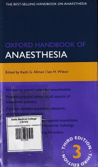 Image of Oxford handbook of anaesthesia : Handbook of anaesthesia
