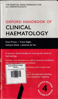 Image of Oxford handbook of clinical haematology